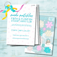 Faith & Flourish Sticker-Devo Club - 12 month subscription